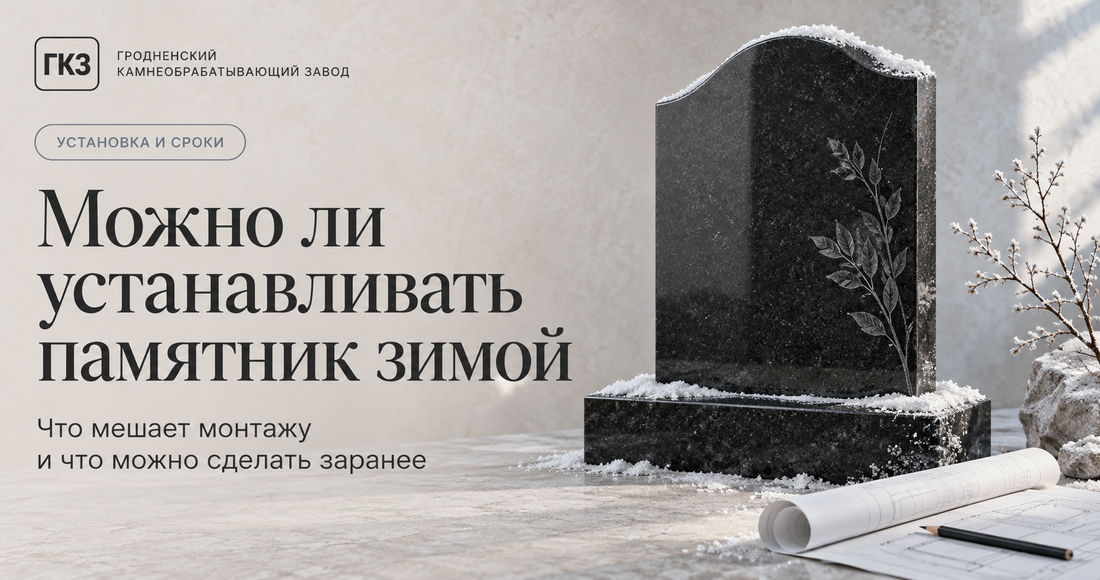 Можно ли устанавливать памятник зимой